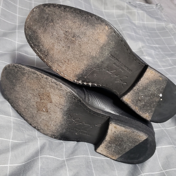 Frye Phillip Chukka Leather Ankle Boots Black Shoes Lace Up Size 6B - Picture 14 of 16